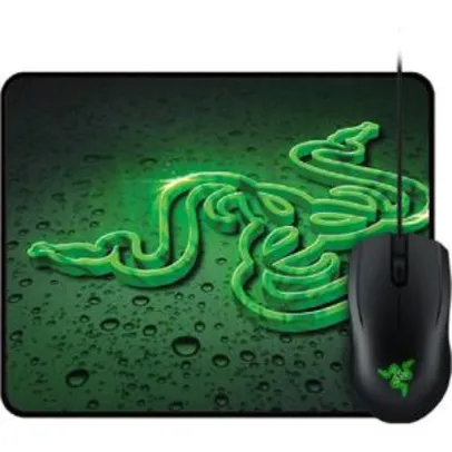 Combo Gamer Abyssus Green 2000 Dpi + Goliathus Small Speed Terra - Razer | R$79