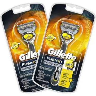 Kit com 2 Aparelhos De Barbear Gillette Fusion Proshield por R$ 20