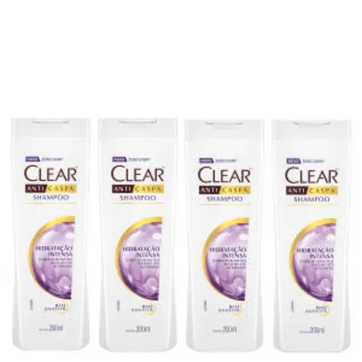 Kit Shampoo Anticaspa Clear Women Alívio da Coceira 200ml 4 Unidades - Incolor 31,00 Frete Gratis