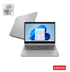 Notebook Lenovo Ideapad 3i, Intel Core i7-10510U, 8GB, 256GB SSD,Tela 15,6"FHD, NVIDIA GeForce MX330, Prata - 82BS000HBR