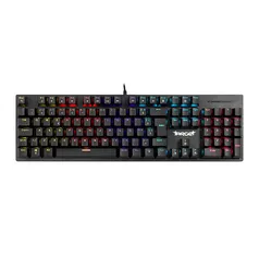 Teclado Mecanico Gamer TGT Sherman V2, Rainbow, ABNT2, Switch Azul, Preto, TGT-SHR-RBW02