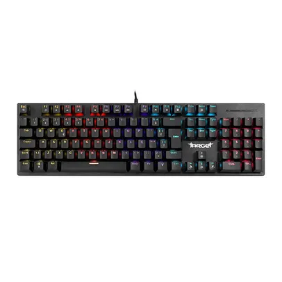 Teclado Mecanico Gamer TGT Sherman V2, Rainbow, ABNT2, Switch Azul, Preto, TGT-SHR-RBW02