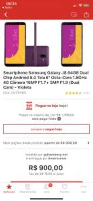 [AME R$882,00] Samsung Galaxy J8 64GB