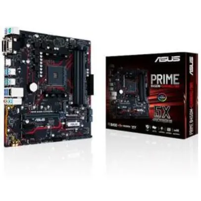 (AME 626,35) (12x s/ juros) Placa mãe Asus Prime B450M Gaming BR DDR4 AM4 Chip B450 R$639