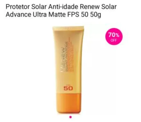Protetor Solar Anti Idade Renew  Ultra Matte FPS 50 - R$12