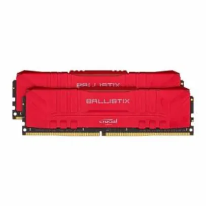 Memoria Crucial Ballistix 16GB (2x8) DDR4 3200Mhz Vermelha | R$539