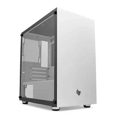 Gabinete Gamer Pichau HX300 White Lateral Vidro, PG-HX3-W01