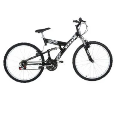 Bicicleta Aro 26 Polimet Kanguru com Suspensão Dupla e 18 Marchas - R$449