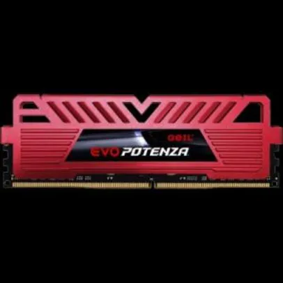 Memória DDR4 Geil Evo Potenza, 8GB 3000MHz, Red, GAPR48GB3000C16ASC | R$ 279