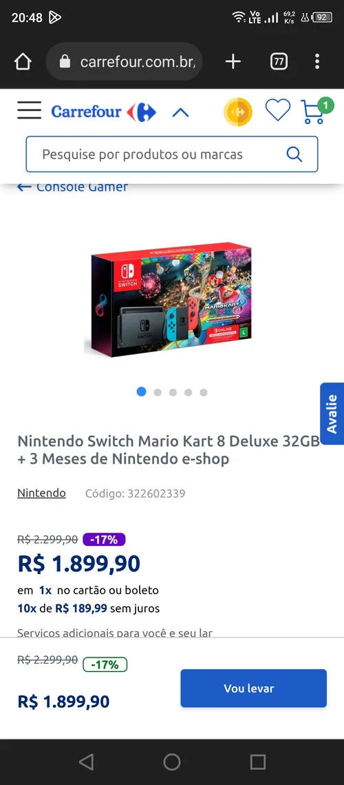 Imagem na descrição da promoção