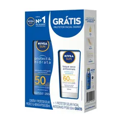 Kit Nivea Sun Protetor Solar FPS50 com 200ml + Protetor Solar Antissinais FFPS60 com 50ml