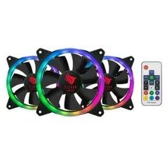 Kit Ventoinha Pichau Gaming Feather Dual Ring Rgb C/ Controle | R$ 94