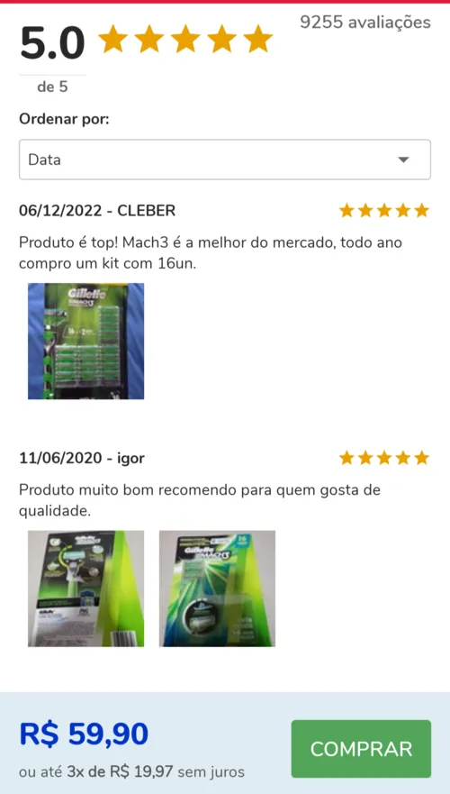 Imagem na descrição da promoção