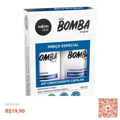 Kit Shampoo + Condicionador SOS Bomba Original Salon Line 200ml POR MENOS DE R$15.00
