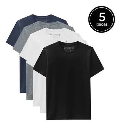 Kit Com 5 Camisetas Básicas  Basicamente By Malvee