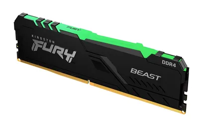 Foto do produto Memória Kingston 8GB DDR4 3600mhz Fury Beast Rgb Kf436c17bb2a/8