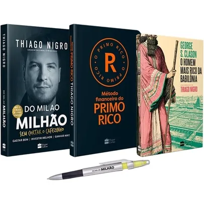 Livro - Seleção Thiago Nigro  3 Livros + Caneta Marca Texto