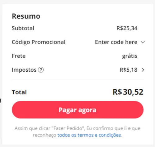 Imagem na descrição da promoção