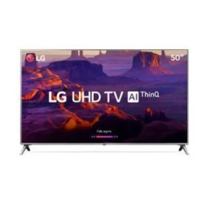 Smart TV LED 50" LG 50UK6520 Ultra HD 4K WebOS 4.0 4 HDMI 2 USB - R$ 1795