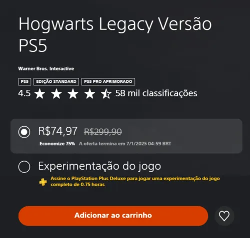 Imagem na descrição da promoção