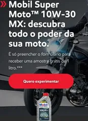 Amostra Grátis do novo óleo Mobil 10W-30 MX