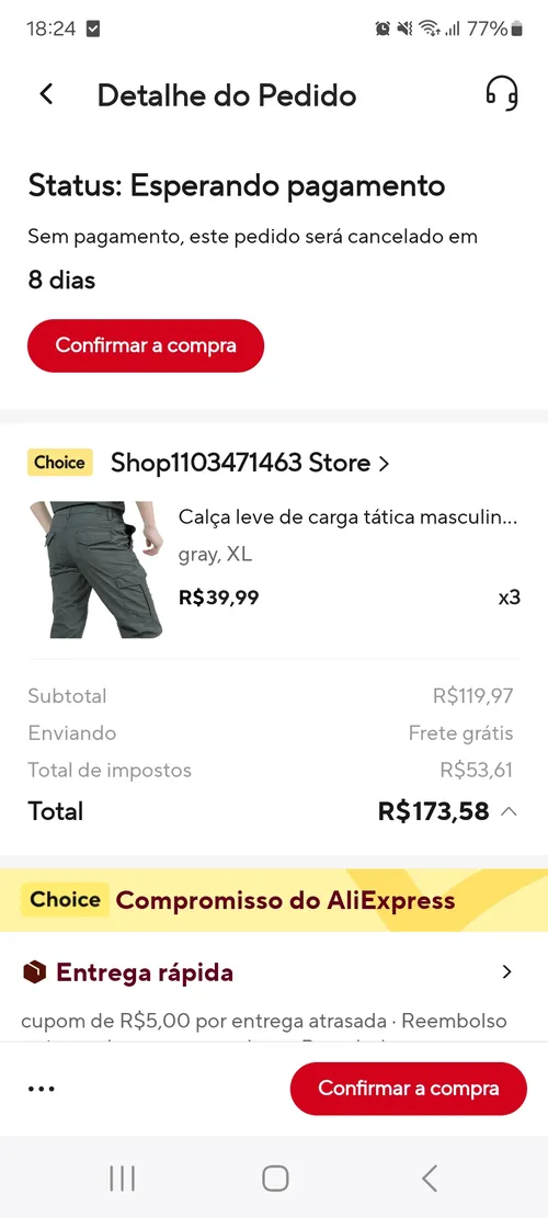 Imagem na descrição da promoção