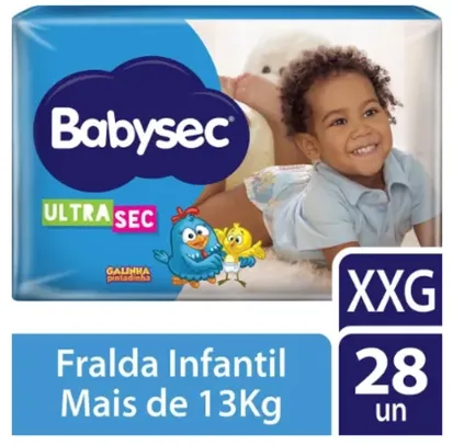 Fralda Babysec Galinha Pintadinha Ultrasec Mega Tamanho xxg 28 unidades