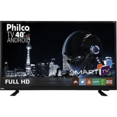 Smart TV LED 40 Philco Ph40e60dsgwa Full HD com Conversor Digital 2 HDMI 2 USB Wi-Fi Smart TV LED 40" Philco R$1100