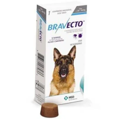 Bravecto Anti Pulgas E Carrapatos Para Cães De 20 A 40kg - R$14
