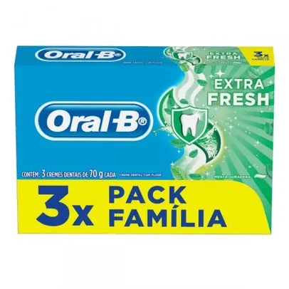 Kit Pasta de Dente Oral B Extrafresh com 3 unidades de 70g cada