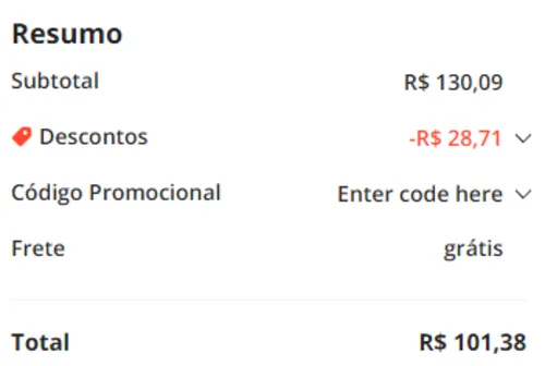 Imagem na descrição da promoção