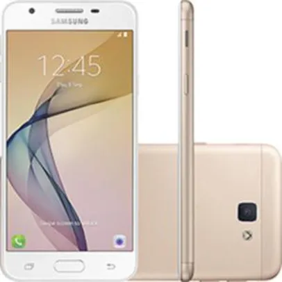 Smartphone Samsung Galaxy J5 Prime Dual Chip Android 6.0 Tela 5" Quad-Core 1.4 GHz 32GB 4G Wi-Fi Câmera 13MP com Leitor de Digital - Dourado - R$ 580