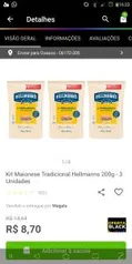 Kit Maionese Tradicional Hellmanns 200g - 3 Unidades | R$ 9