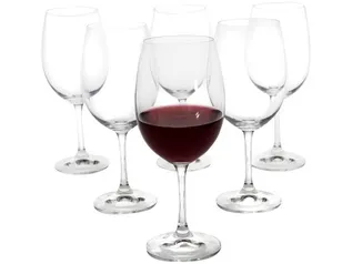 Jogo de Taças para Vinho Cristal 450ml 6 Peças - Haus Sense