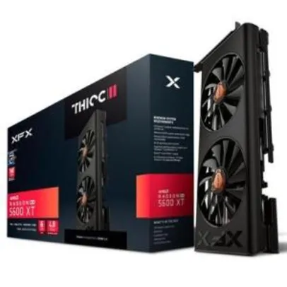 Placa de Vídeo XFX AMD Radeon RX 5600 XT THICC II PRO, 6GB, GDDR6 - RX-56XT6DF46 R$1899