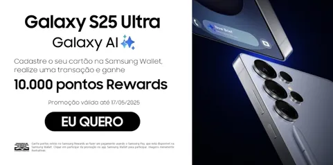 10000 pontos Rewards usando cartão na Wallet do S25 Ultra