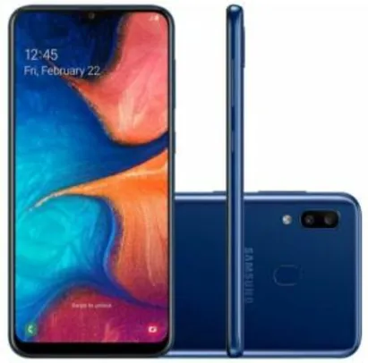 Smartphone Samsung Galaxy A 20 32 GB Azul R$ 671
