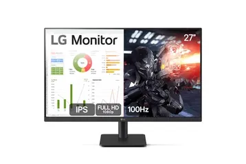 Monitor Gamer LG 27" - Tela IPS, Full HD, 100hz, HDMI - 27MS500-B