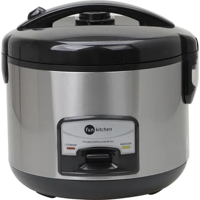 Panela Elétrica de Arroz Fun Kitchen 10 Xícaras 500w Inox