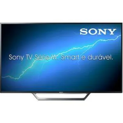 Smart TV LED 40" Sony KDL-40W655D Full HD com Conversor Digital 2 HDMI 2 USB Wi-Fi Foto Sharing Plus Miracast Preta
