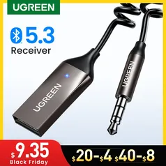 [GPay / Moedas / Taxas] Adaptador de bluetooth automotivo 3.5mm jack  Ugreen