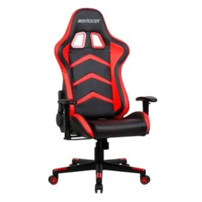 Cadeira Gamer Reclinável Max Racer Aggressive AGG-1 Vermelha/Preta | R$870