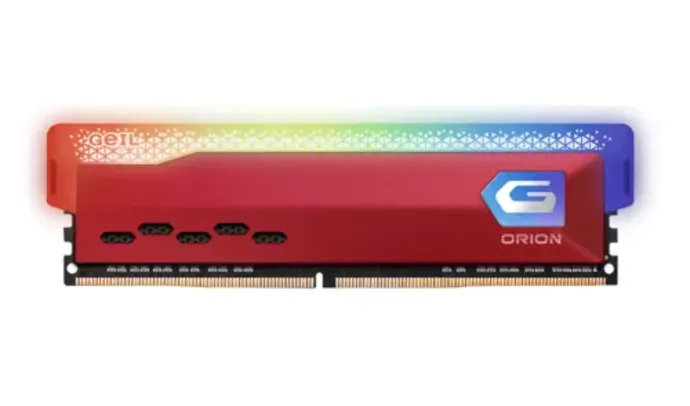 Memória DDR4 Geil Orion RGB, Edição AMD, 8GB, 3600MHz, Red, GAOSR48GB3600C18BSC