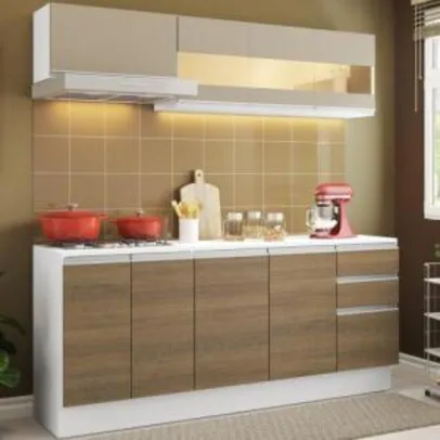 Cozinha Compacta Madesa Smart com Balcão 9 Portas 2 Gavetas 100 MDF por R$ 600