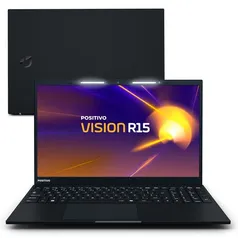 Notebook Positivo Vision R15 AMD® Ryzen 7-5700U Linux 32GB RAM 512GB SSD Full HD 15.6” Lumina Bar - Preto | Loja Meu Positivo