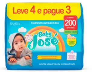 TOALHINHAS UMEDECIDAS BABY JOSÉ RAHDA LEVE 4 PAGUE 3 200 UNIDADES