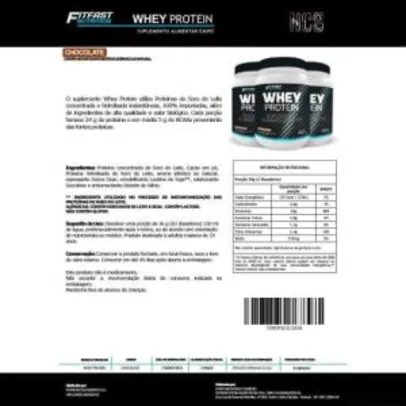 Whey Protein 900G - Fitfast Nutrition R$ 70