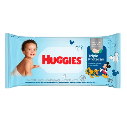 Lenço Umedecido Huggies Tripla Proteção Disney Baby 88 Unidades