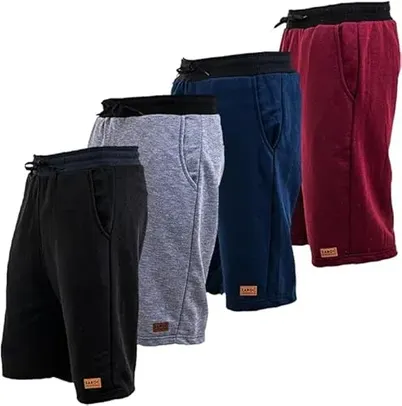 Kit 4 Bermudas Shorts Moletom Masculina Academia by ZRC 