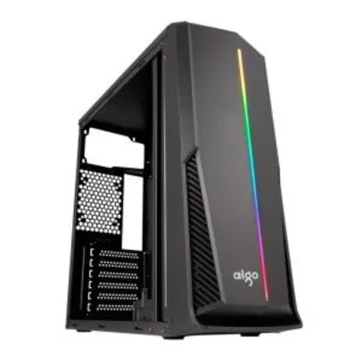 Gabinete Gamer Aigo Rainbow 6 Preto Lateral Acrilico | R$ 209
